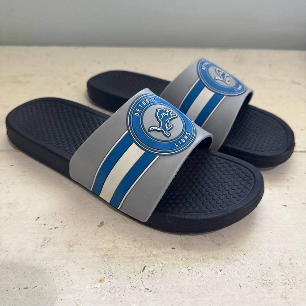 Detroit Lions NFL Mens Slides - Sz. 7-8